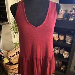 Orange Kiss burgundy tank top